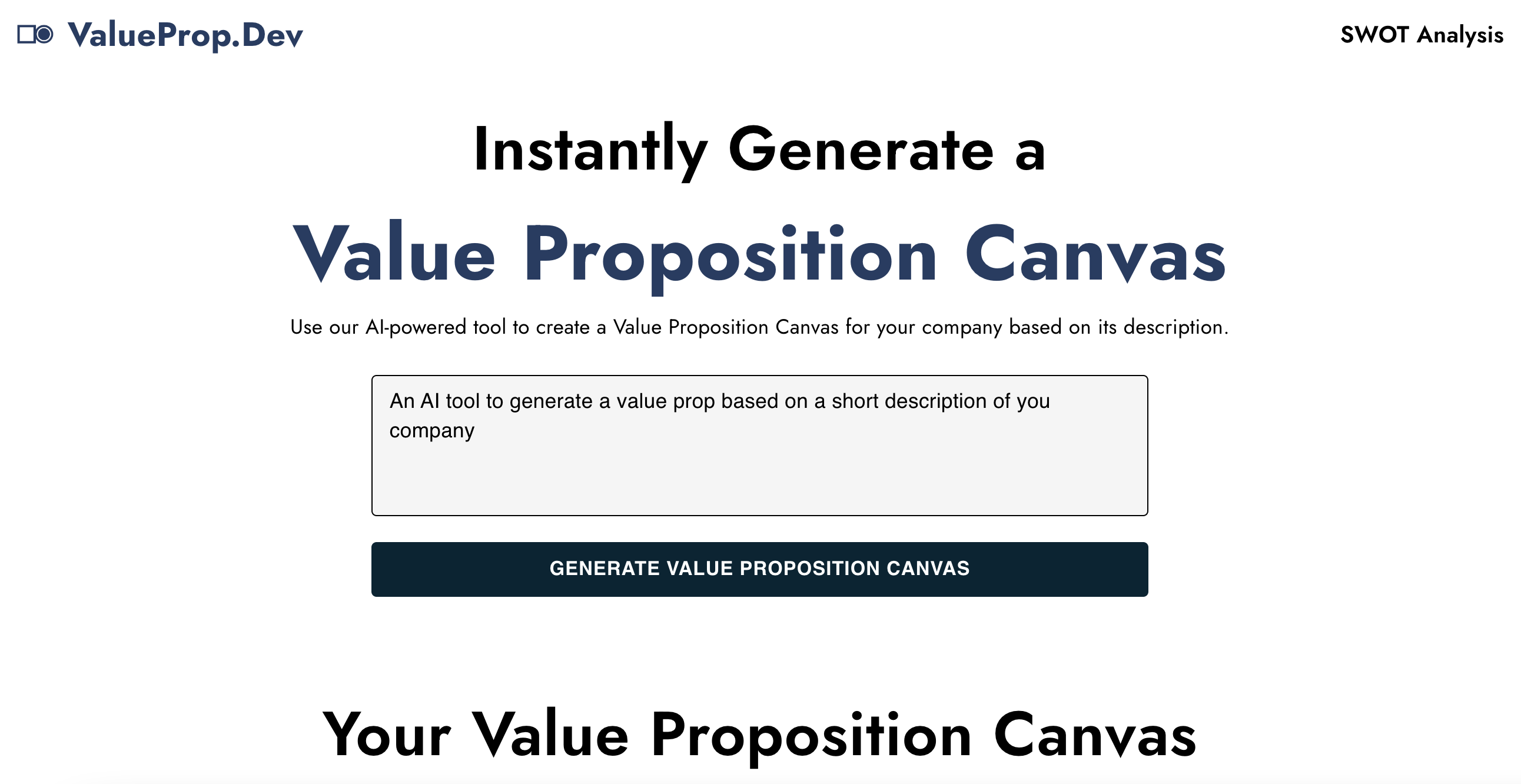Mídia 2 de Value Proposition Canvas Ai - Gerar uma tela de proposta de valor automaticamente