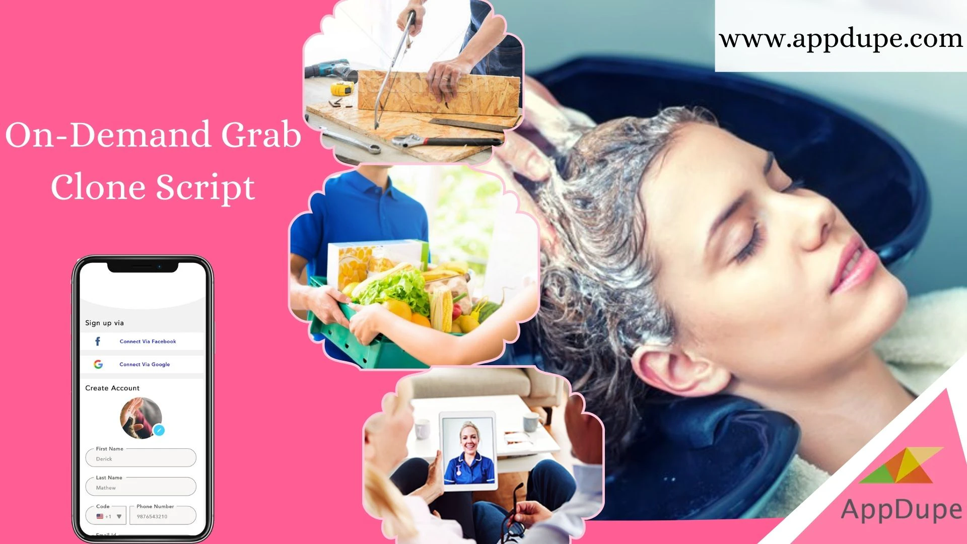 Features of the multi-service Grab clone