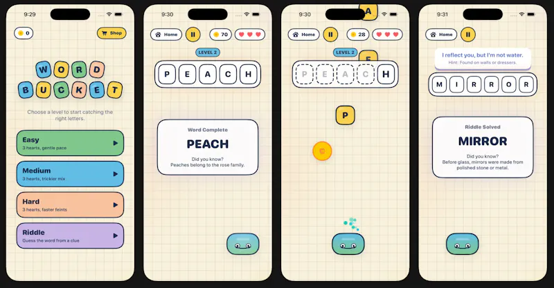 Word Bucket: Fun Word Game screenshot 1