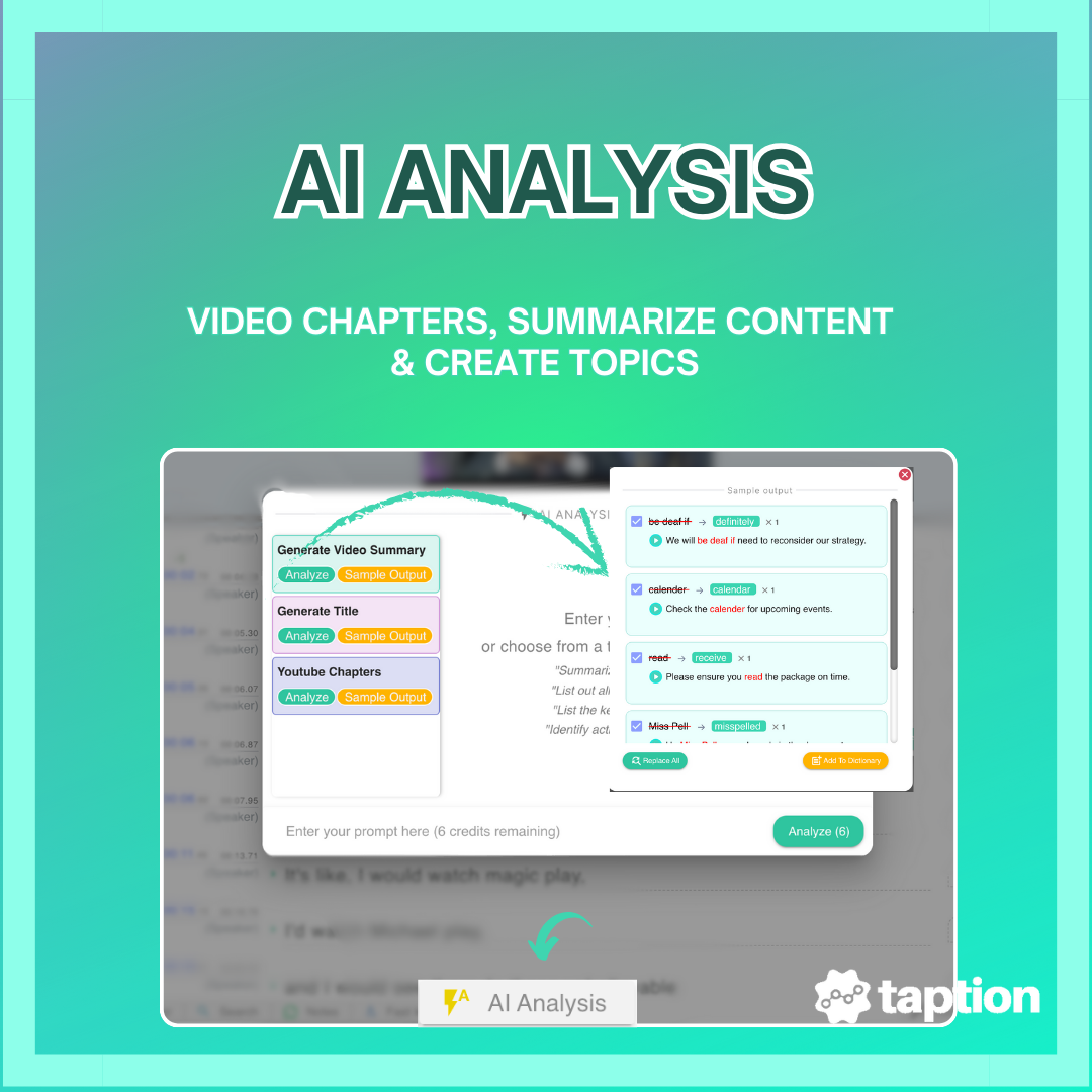 Taption — screenshot 1 showing tool features and UI