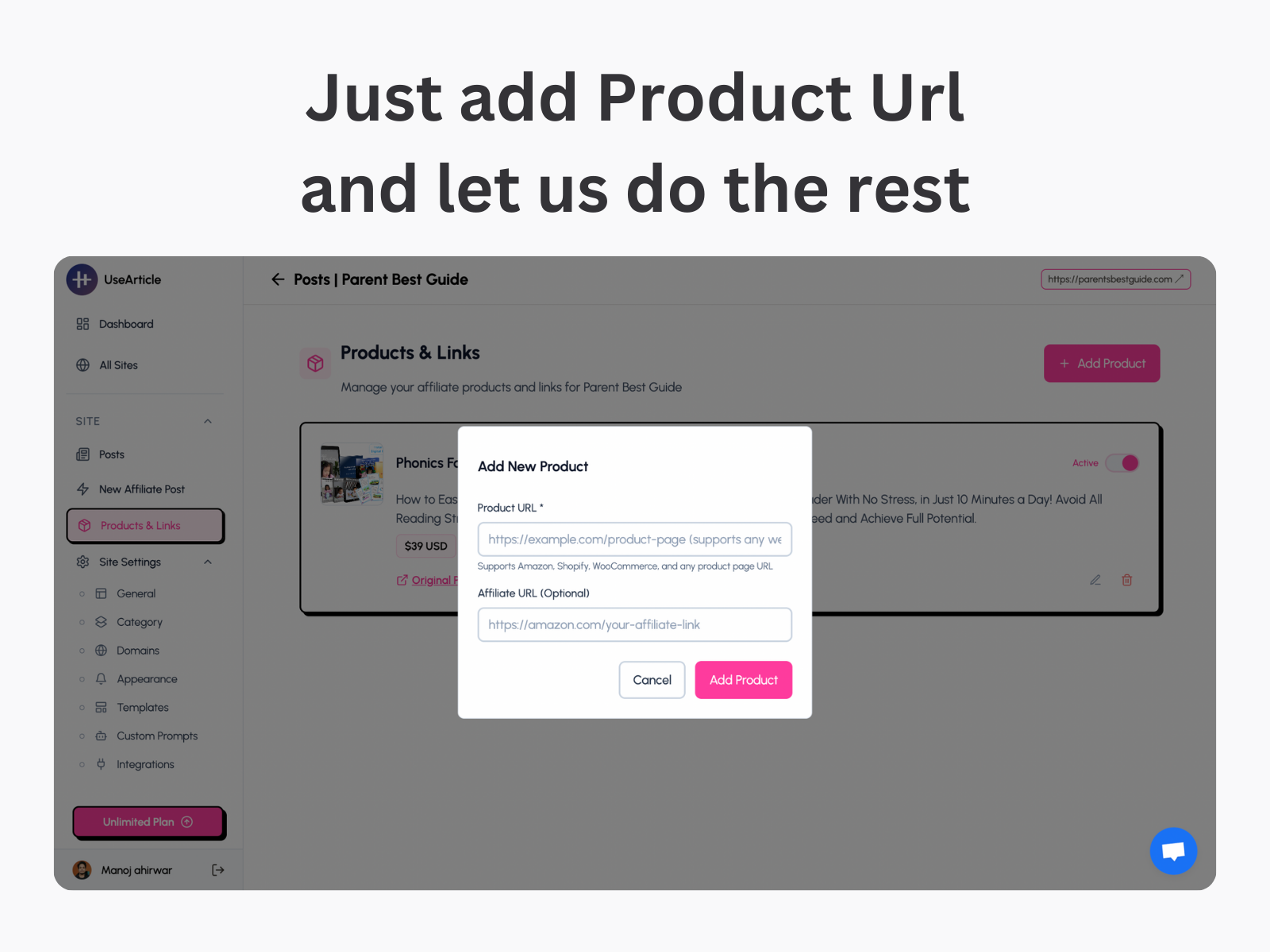 Média Usarticule - Transformez toute URL du produit en site Web de filiale rentable 5