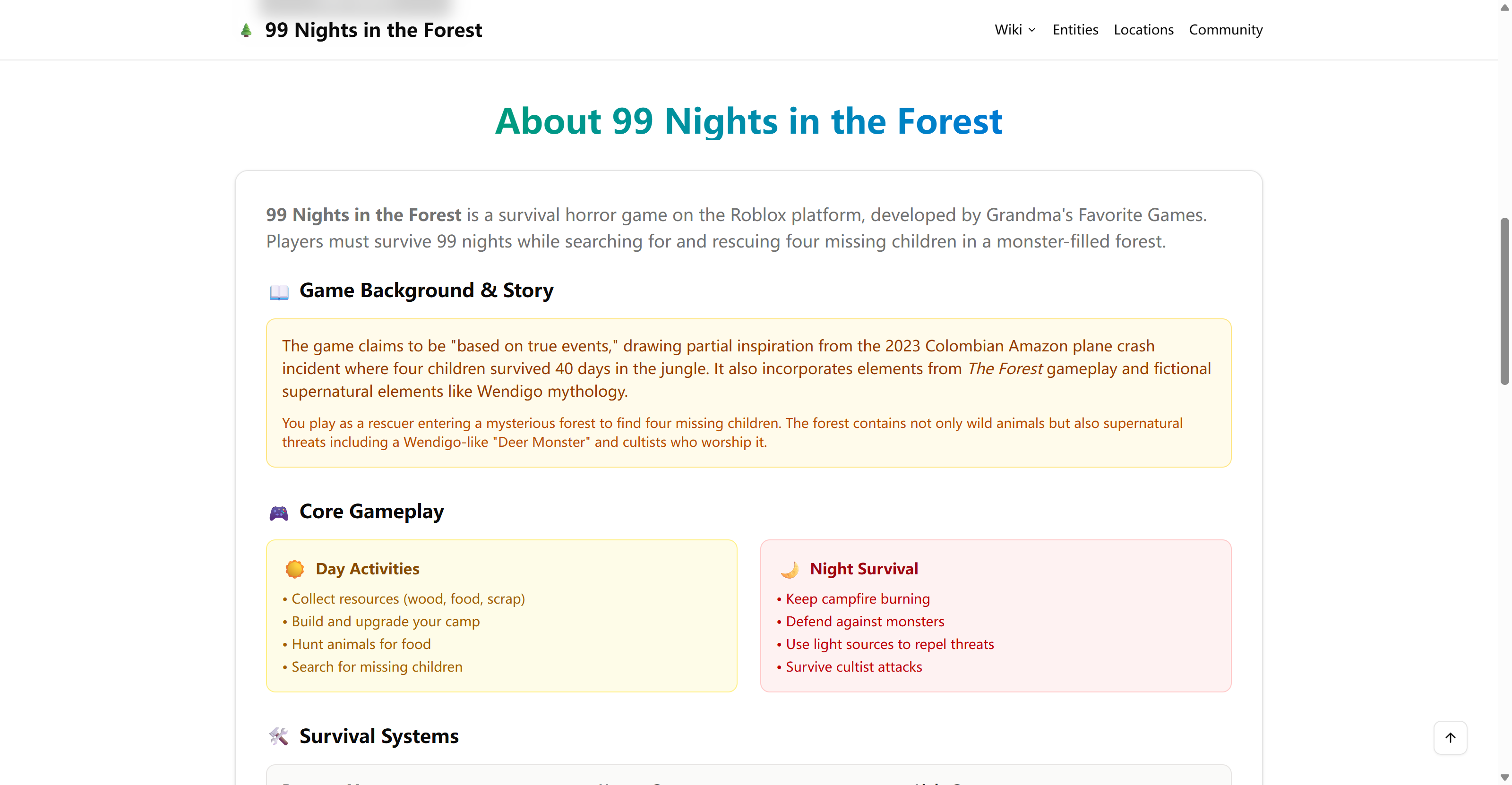 99 Nights in the Forest Wiki - Survival horror game guide media 2