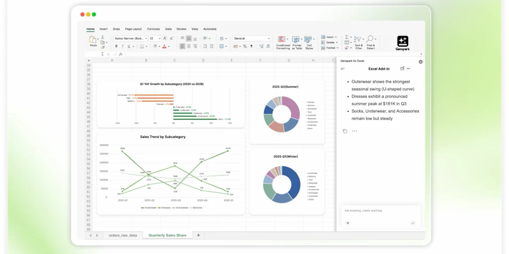 AI assistant for Excel formulas, charts, insights. | Genspark for Excel ...