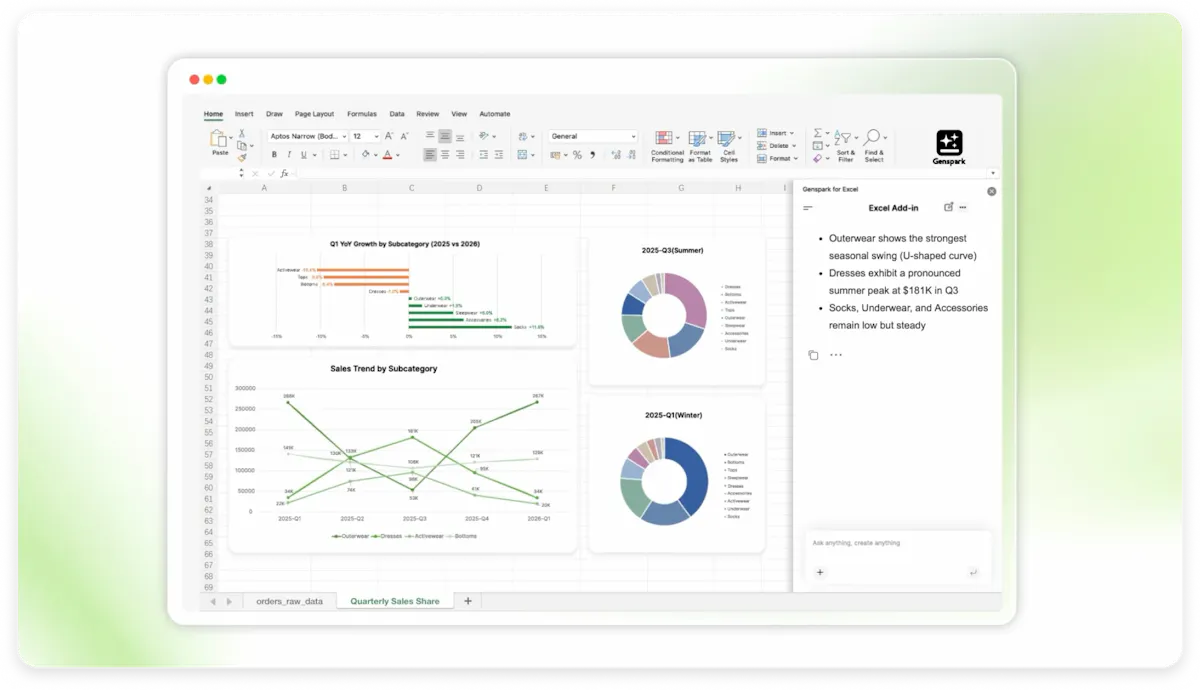 Genspark for Excel
