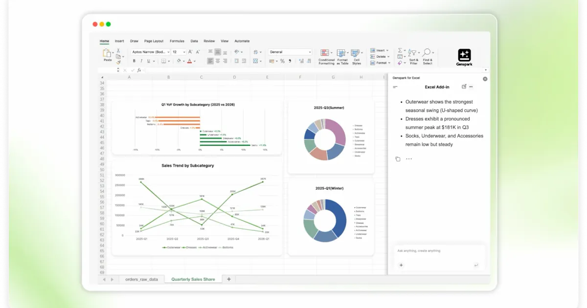 Genspark for Excel