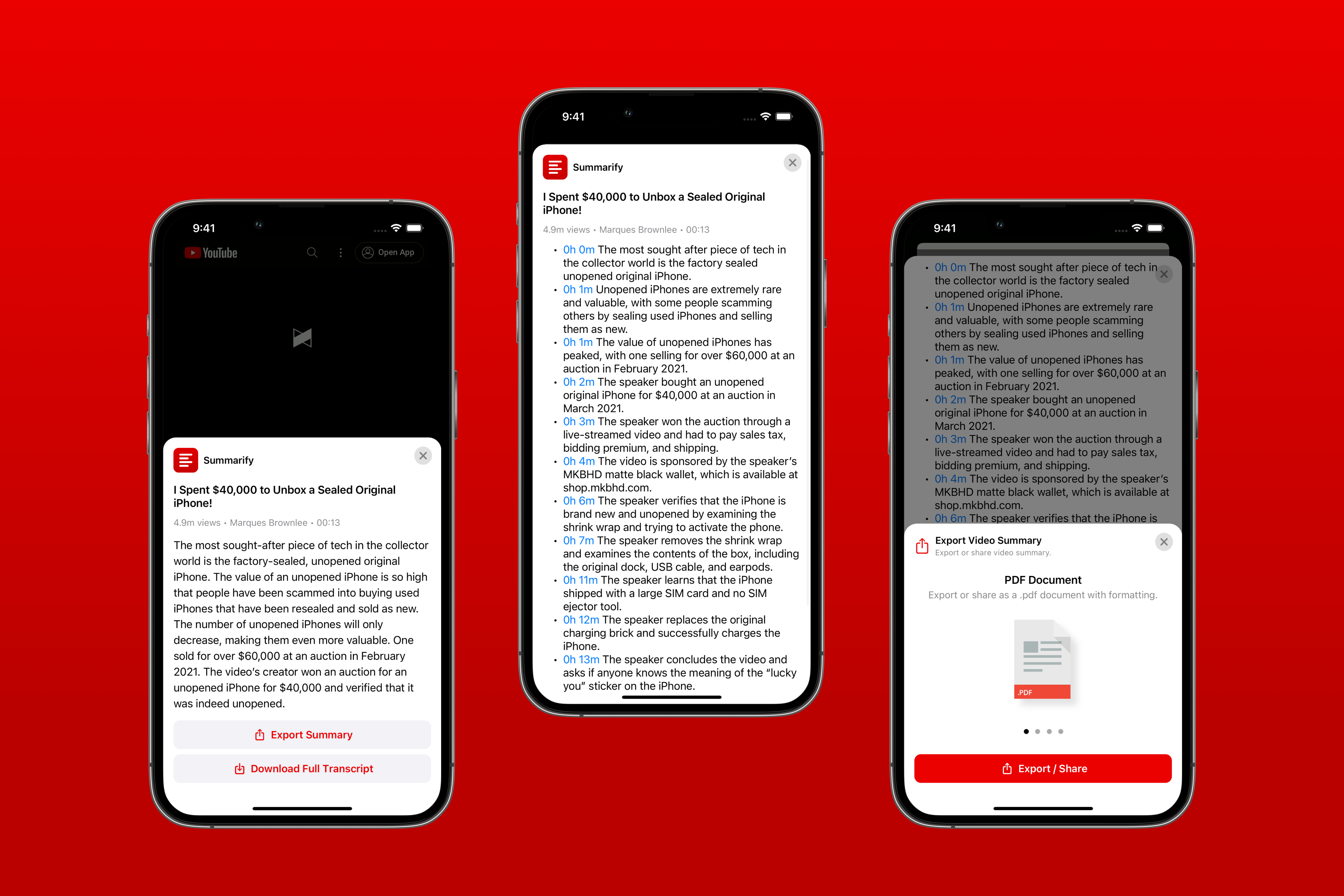 Summarify AI для YouTube - Быстро суммируйте видео на YouTube с помощью искусственного интеллекта медиа 1