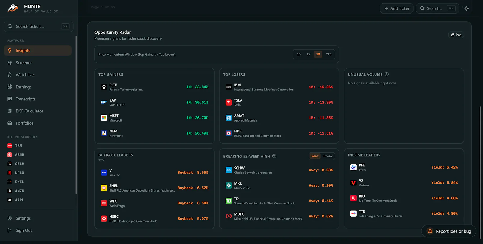 Huntr screenshot 4
