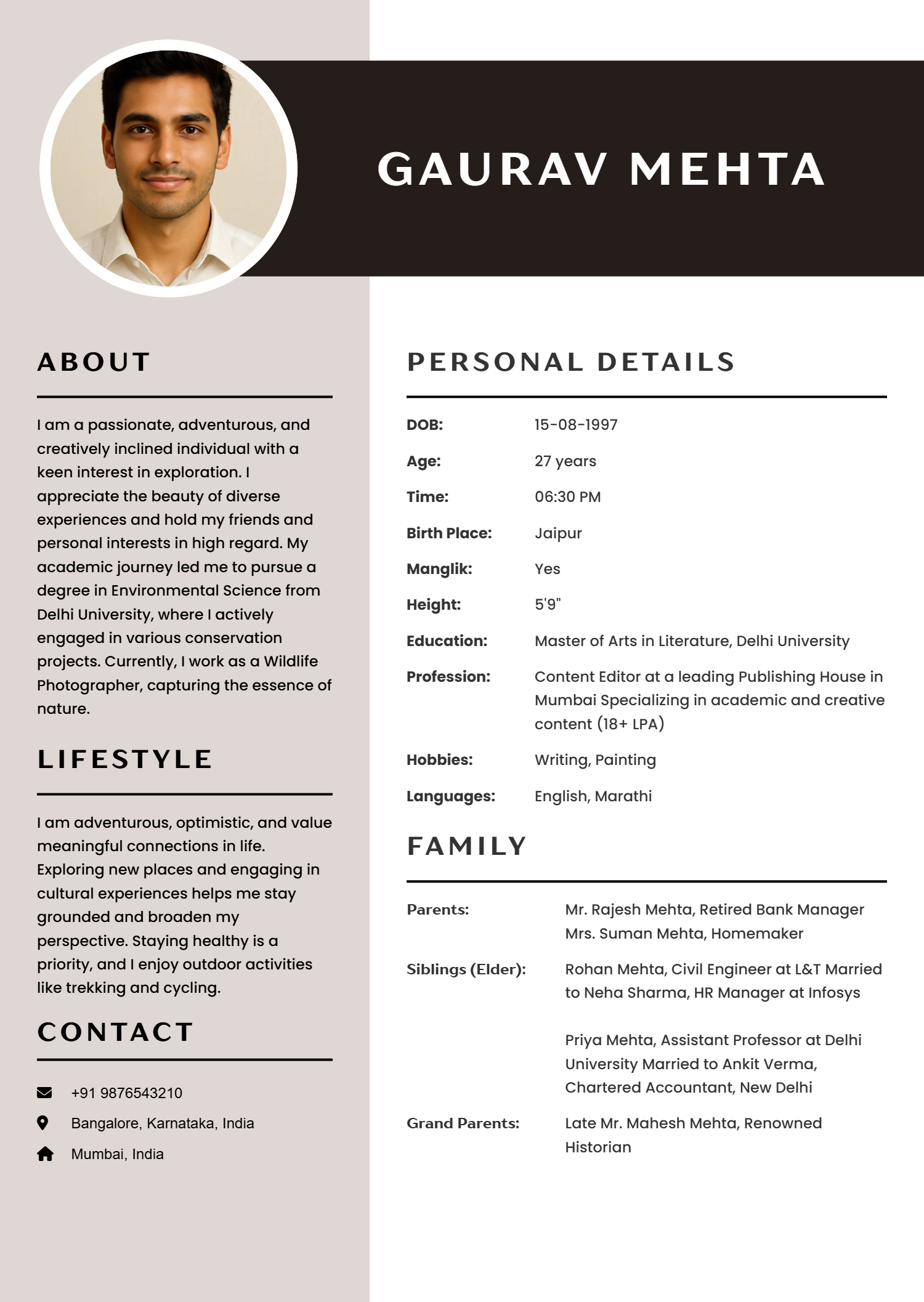 Biodata generador media 2