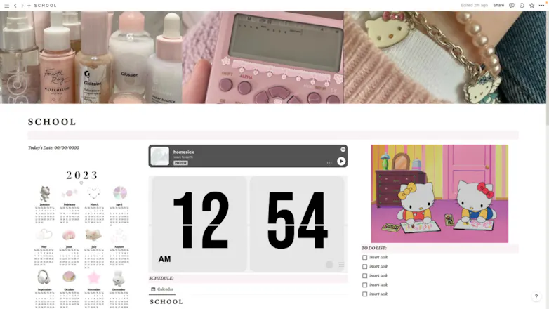 Hello Kitty School Template gallery image