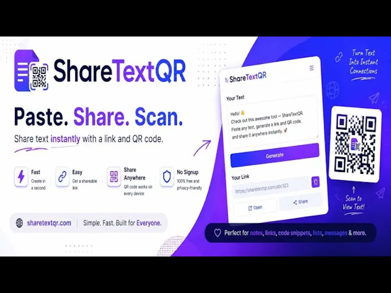 ShareTextQR screenshot 1 (video preview)