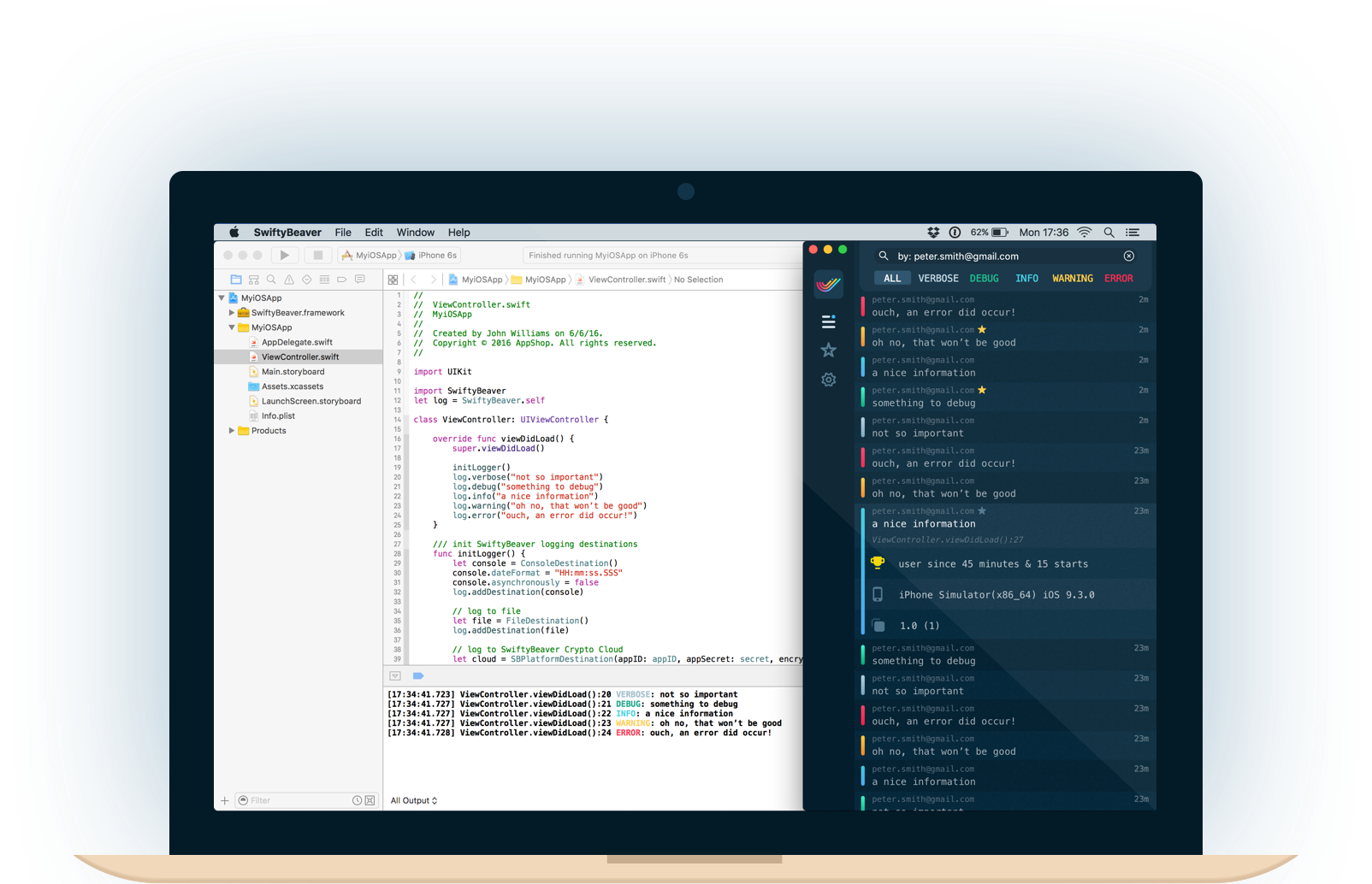 SwiftyBeaver Logging Platform gallery image
