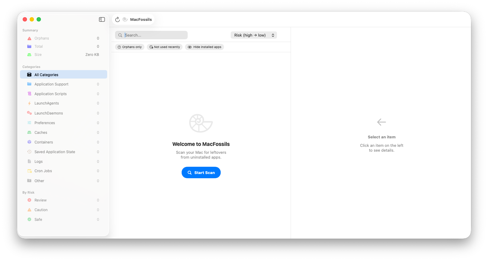 MacFossils - Main product screenshot demonstrating key features and user interface