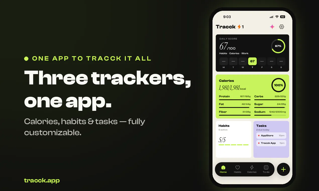Tracck: calories, habits & tasks gallery image
