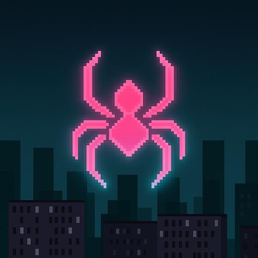 Spider-Hero Rooftop Rush - Product Hunt launch logo and brand identity