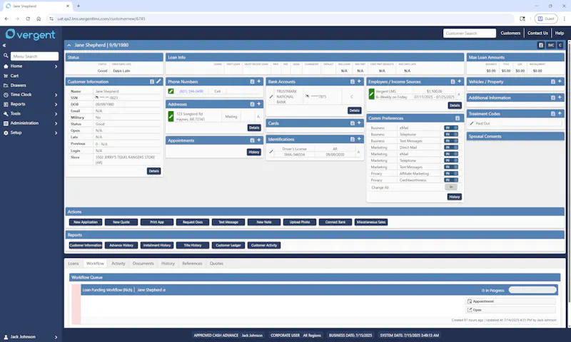 Vergent LMS screenshot 2
