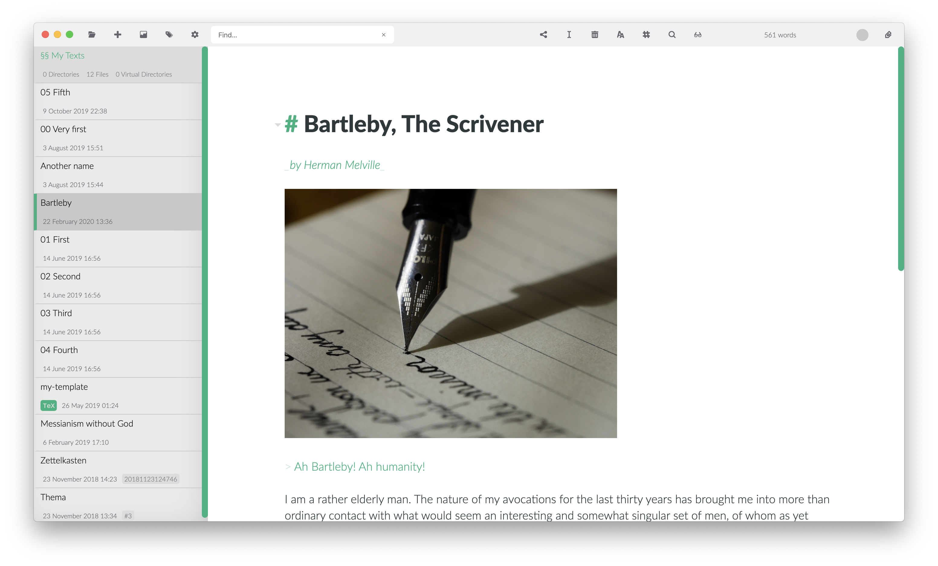 Zettlr gallery image