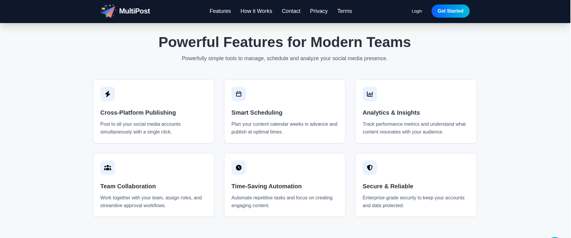 multipost.social - Screenshot 3 showing product features and functionality