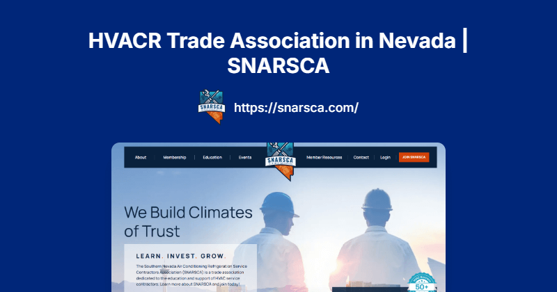 Mídia 1 de Snarsca - Associação de Comércio HVACR em Nevada