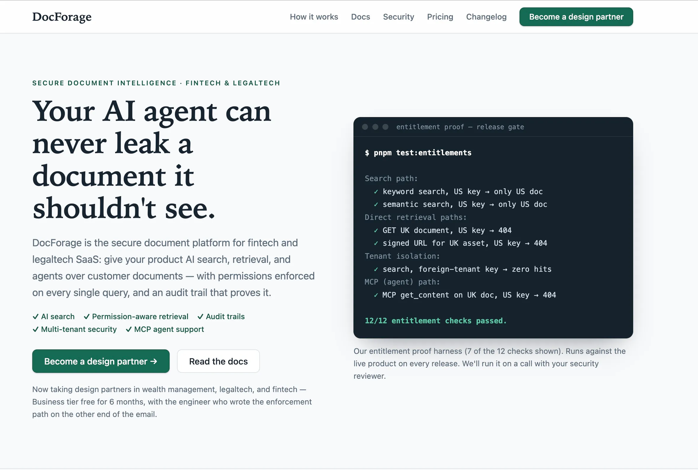 DocForage — Secure document intelligence gallery image