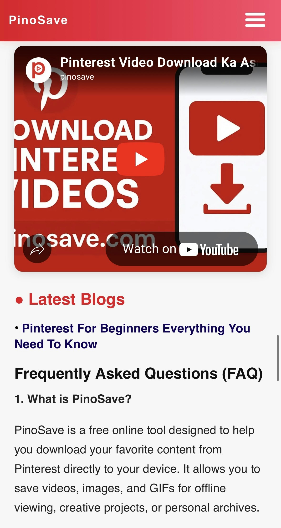 Mídia 1 de Pino Save - Pinterest Videos Downloader - Ferramenta de download de vídeo do Pinterest Fast & Free