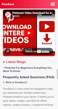 Pinosave - Pintrest Videos Downloader