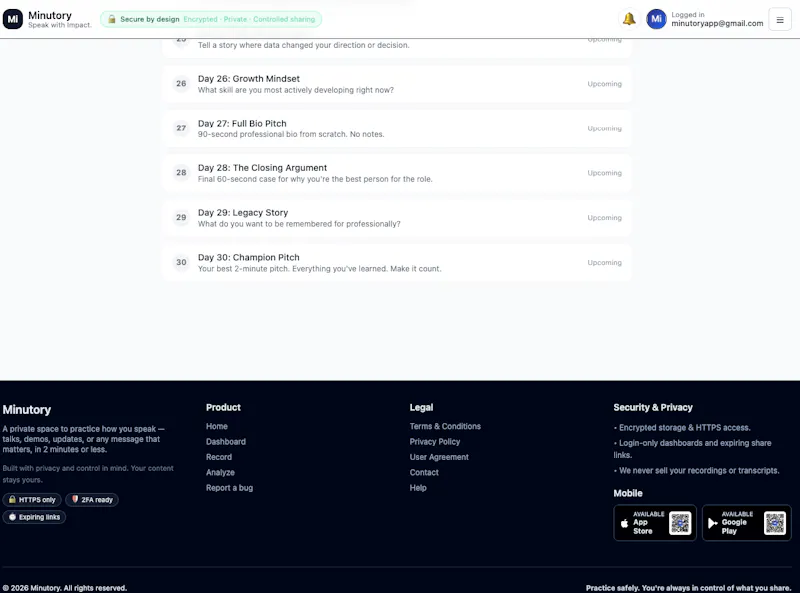 Minutory screenshot 5