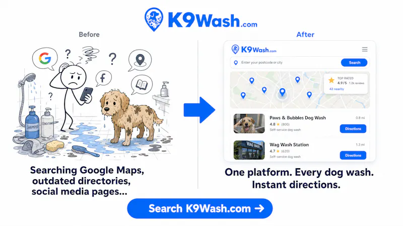 K9Wash - Self-Service Dog Wash Directory screenshot 1