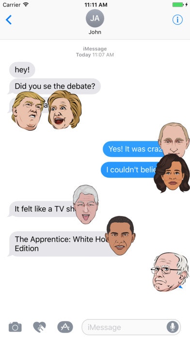 Celebmoji Politics iMessage Sticker Pack gallery image