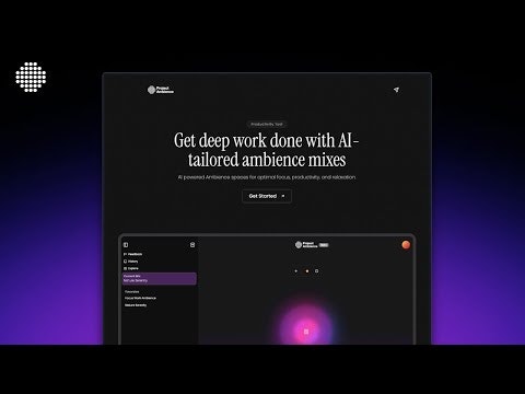 startuptile Project Ambience-Get deep work done with AI-tailored ambience mixes