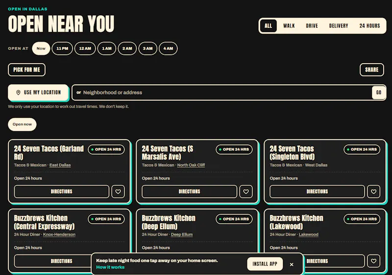 Late Night Food Spots screenshot 3