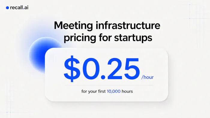 Startup Program by Recall.ai产品图