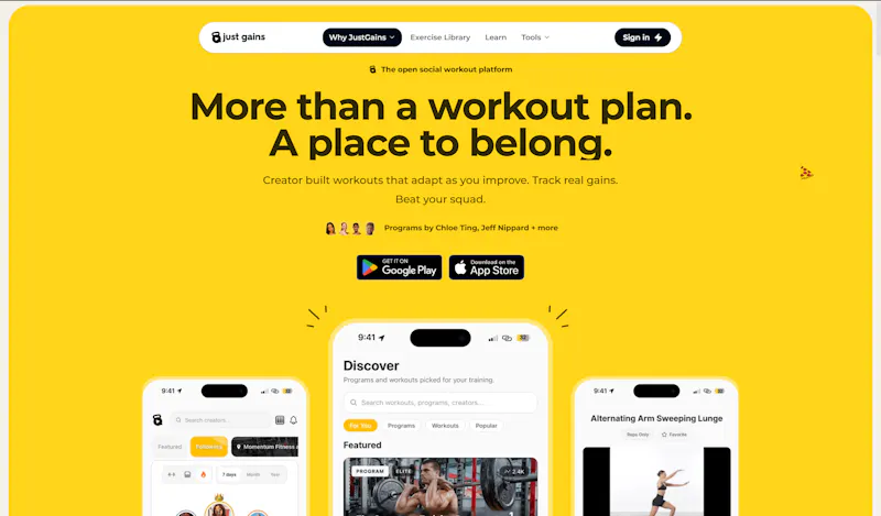 JustGains screenshot 1