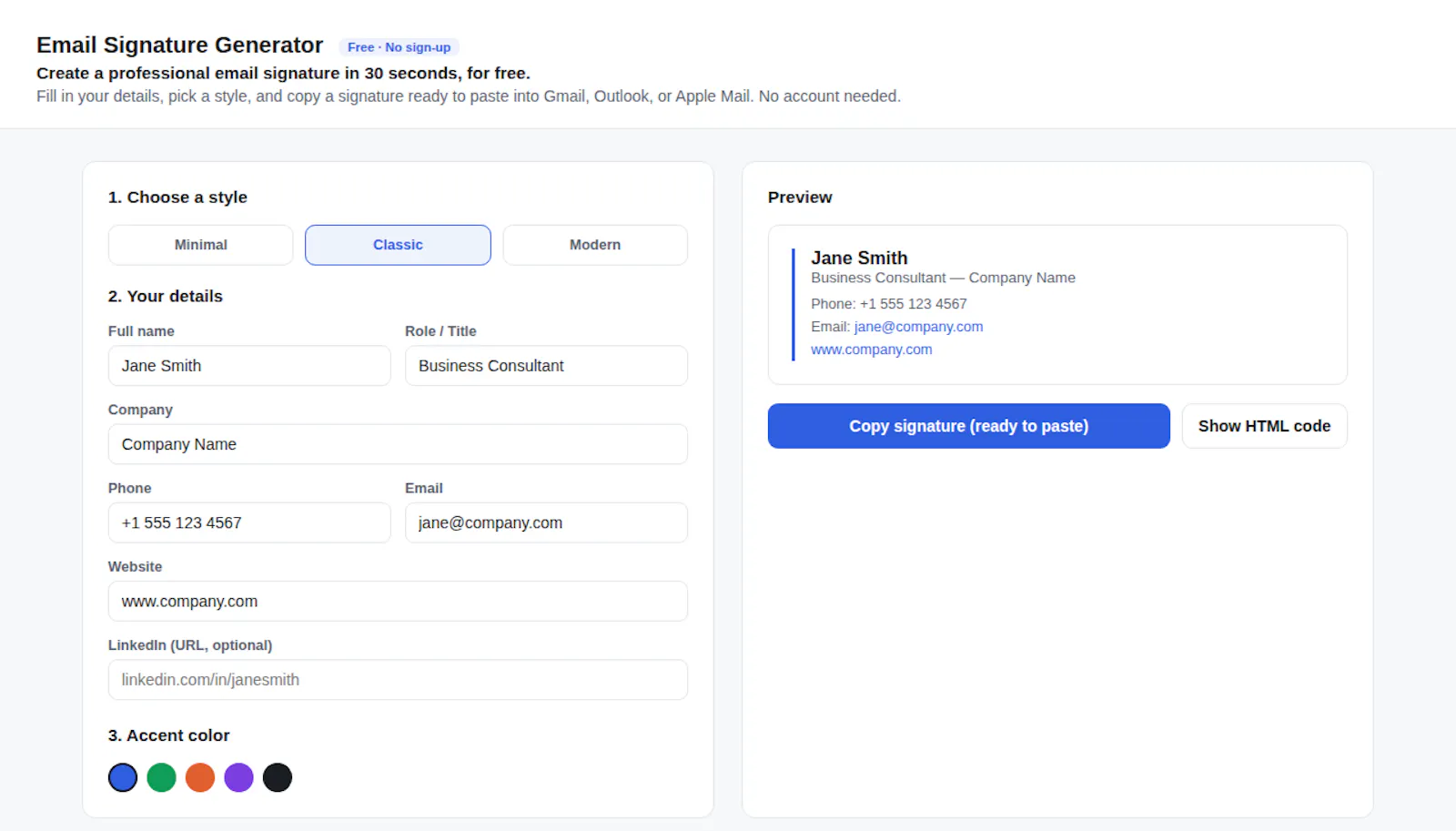 FreeSignature screenshot 2