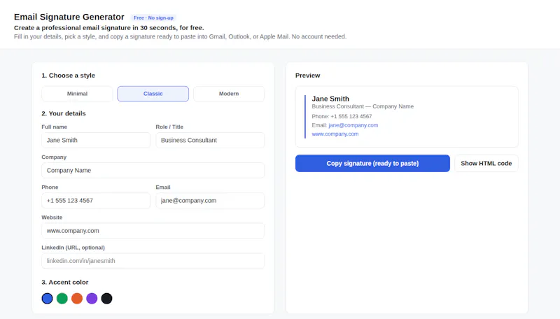 FreeSignature screenshot 2