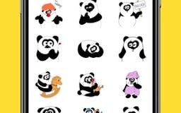 Panda bear stickers media 1