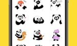 Panda bear stickers image