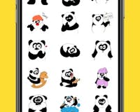 Panda bear stickers media 1