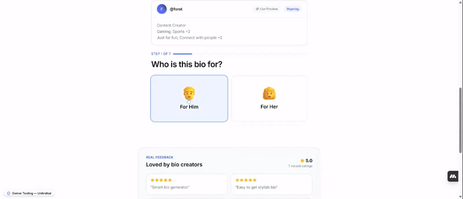 StylishBio screenshot 1 (video preview)