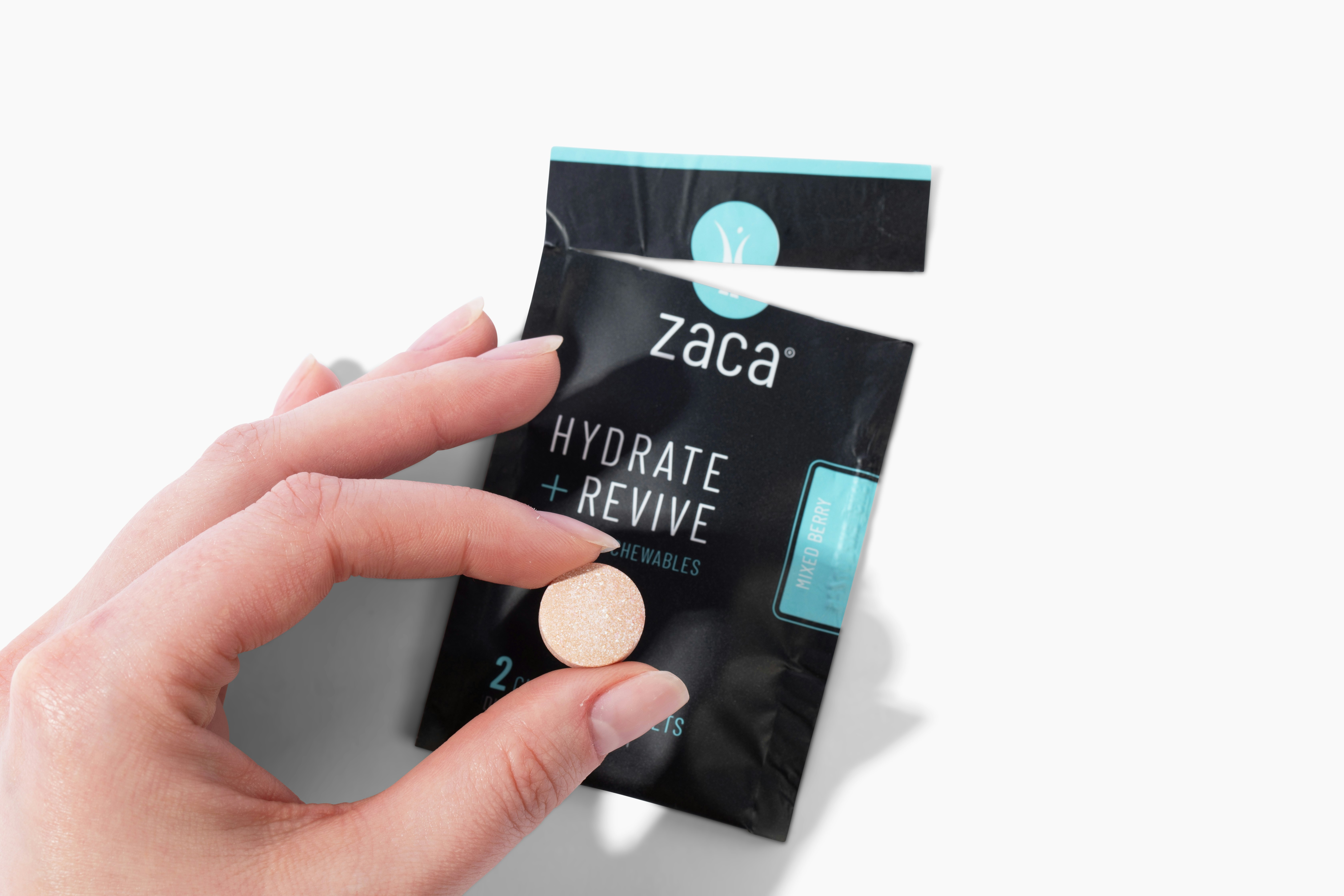 Zaca Hydrate + Revive Chewables - Screenshot 2 showing product features and functionality