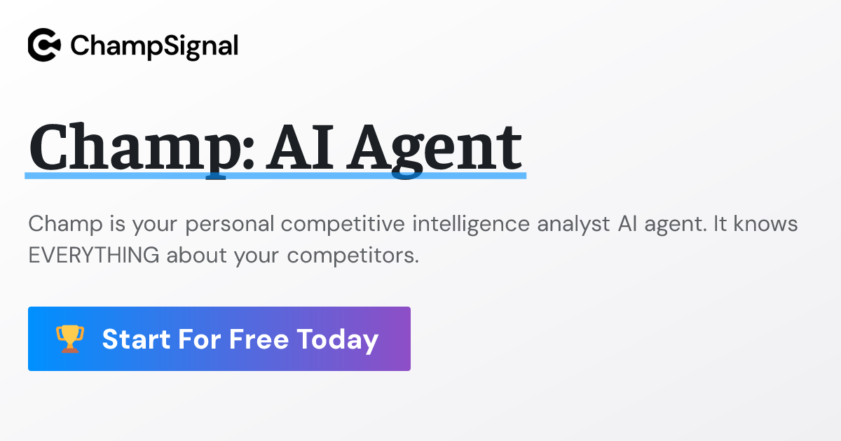 Champ: Competitive Intelligence AI Agent gallery image