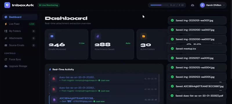 Inboxark-app screenshot 1 (video preview)