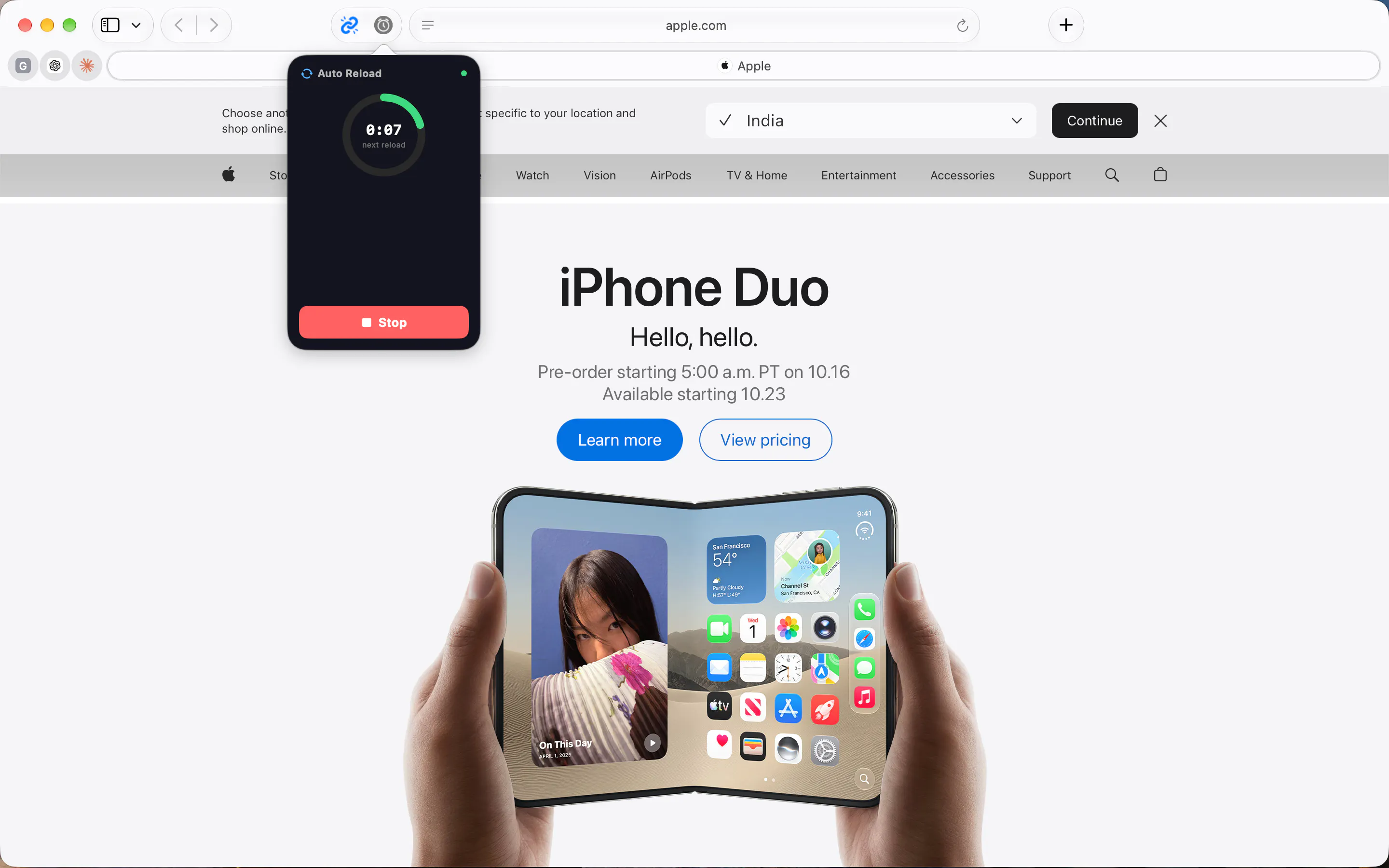Auto Reload for Safari gallery image