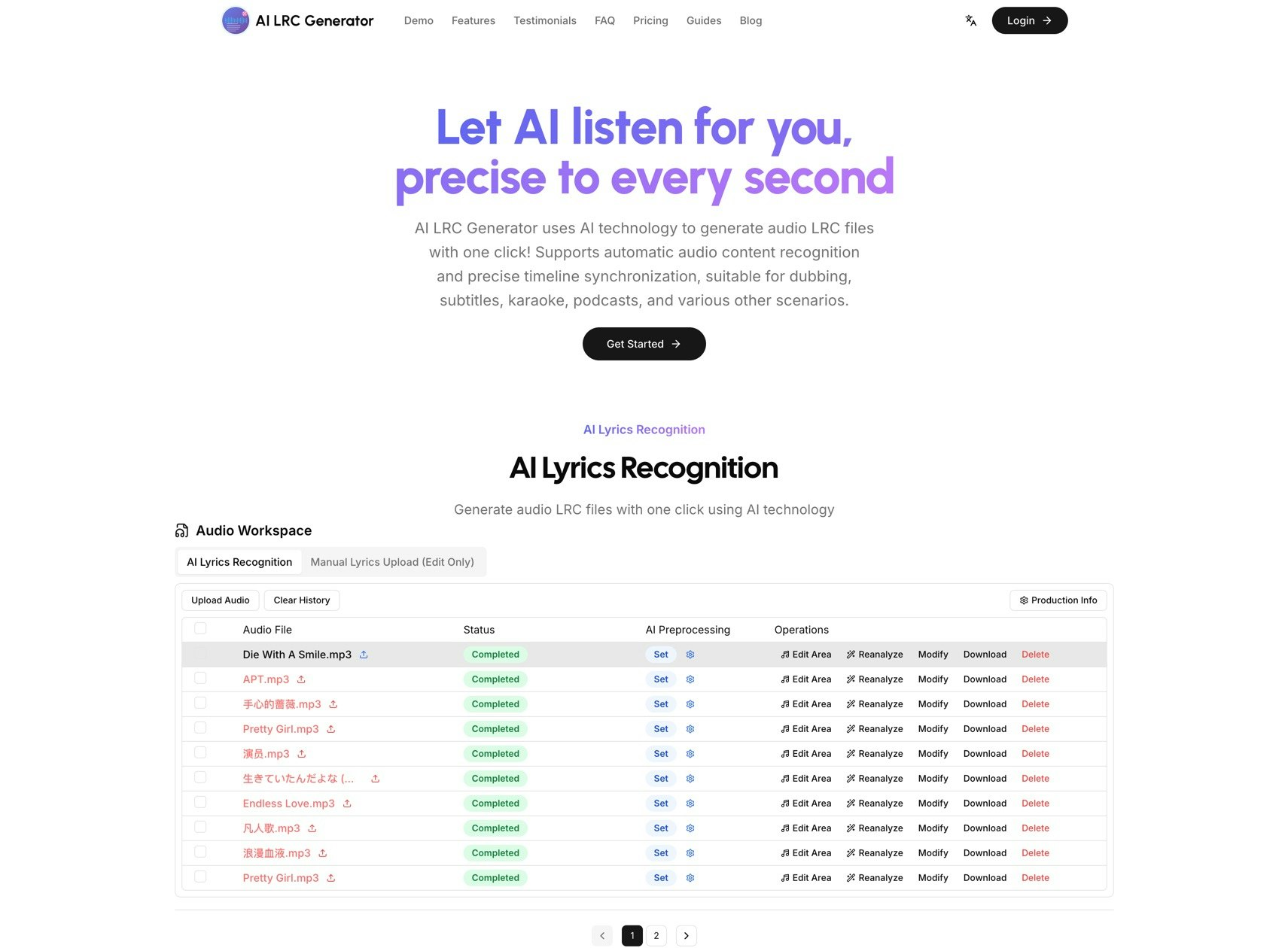 AI LRC -generator - Een krachtige online songtekstmaker en AI LRC -generator die ... media 2