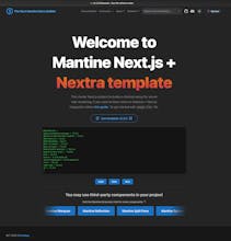 Mantine NextJS+Nextra Template gallery image
