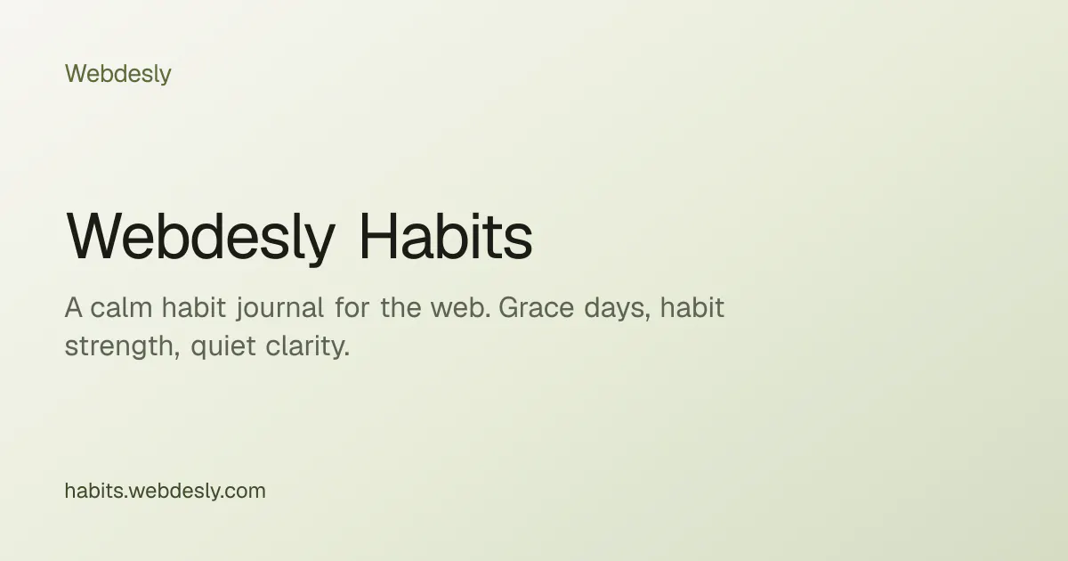 Webdesly Habits gallery image