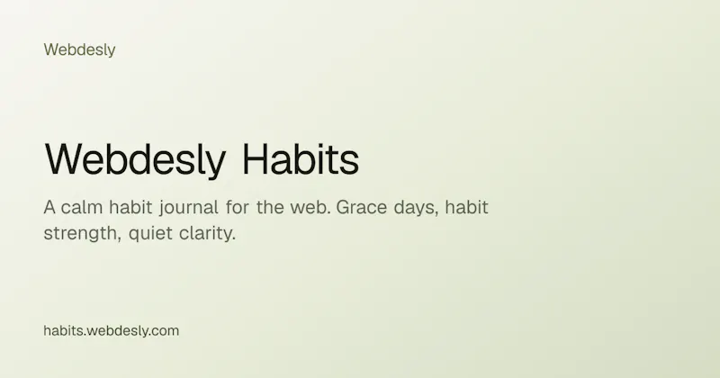 Webdesly Habits screenshot 1