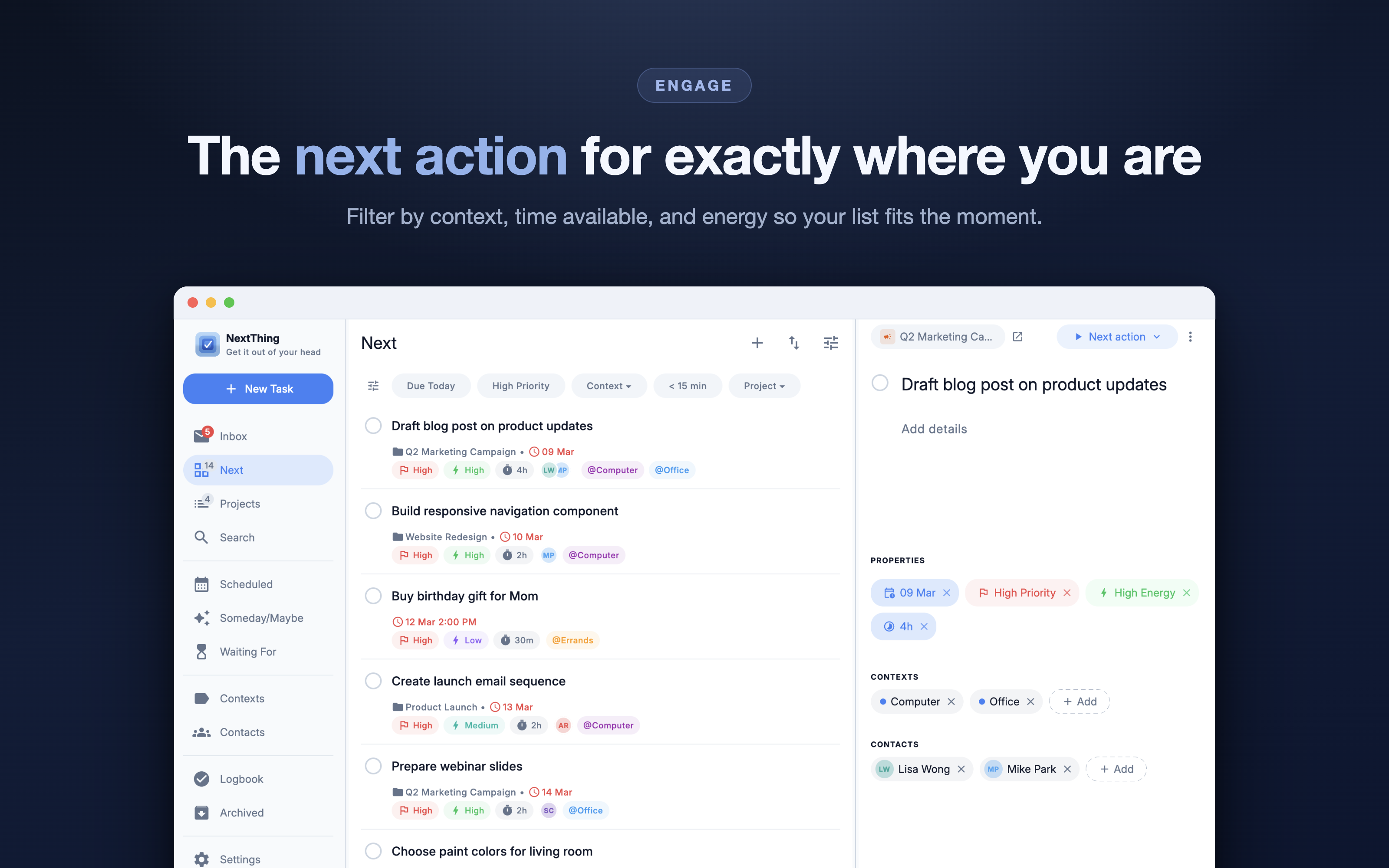 NextThing for Getting Things Done gallery image