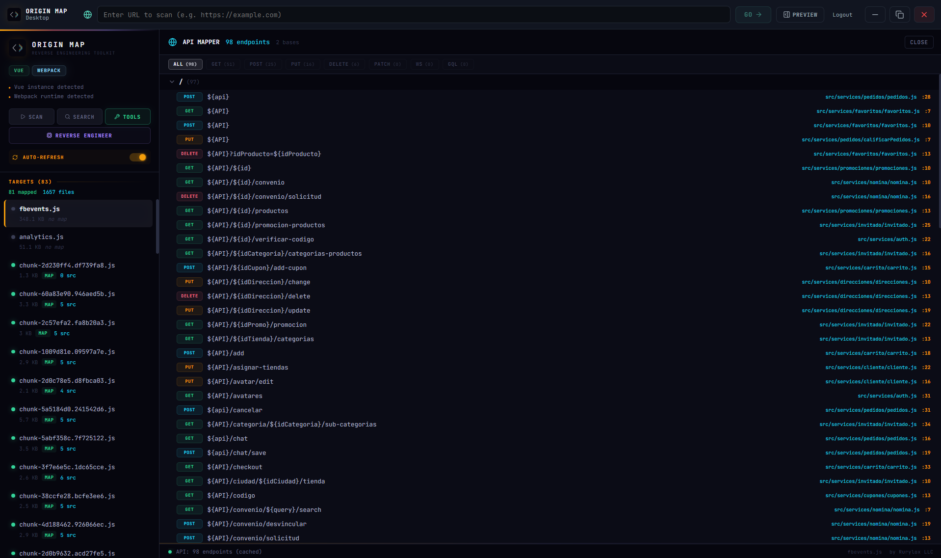Origin Map — Reverse Engineering Toolkit gallery image
