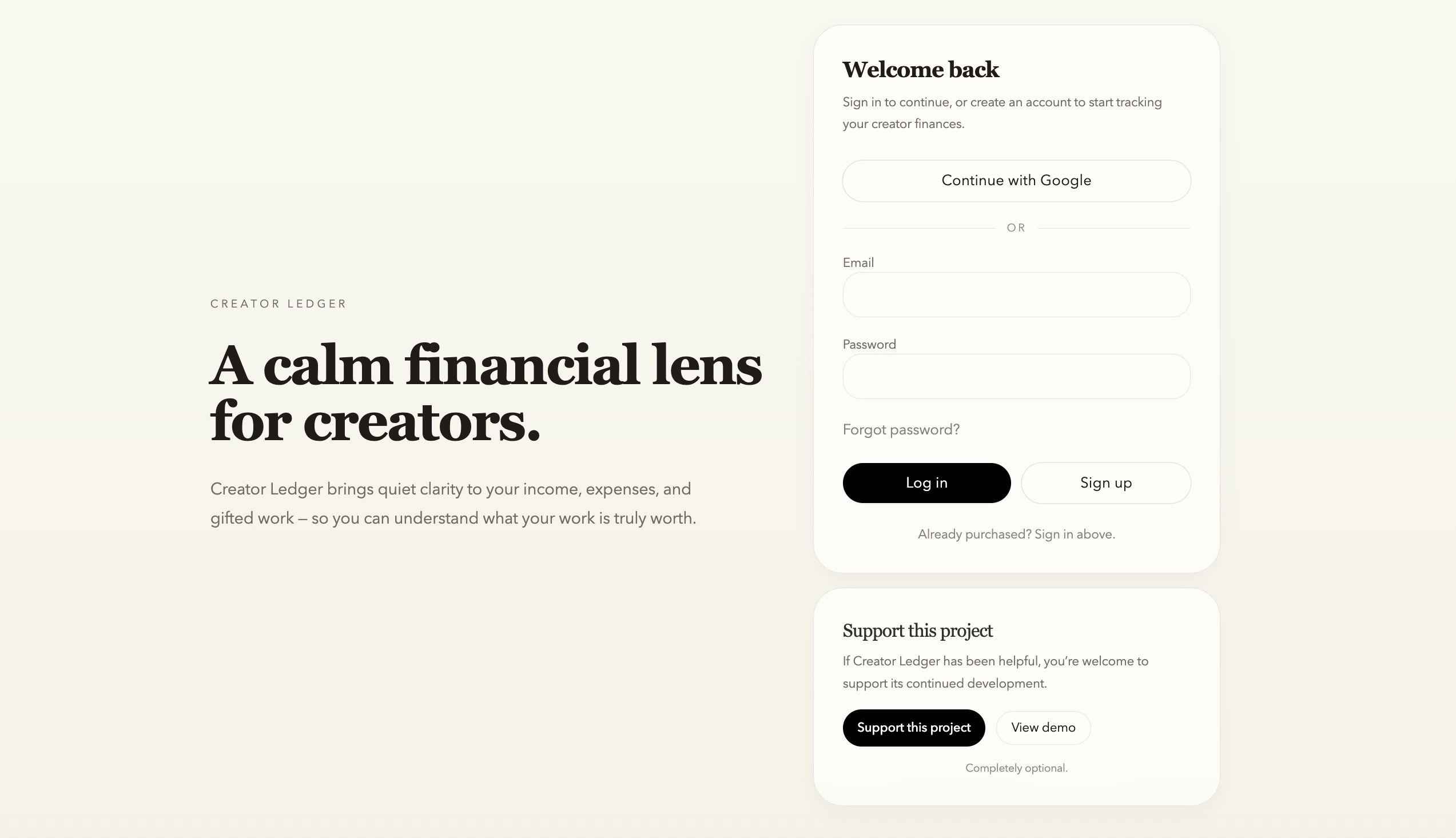 Creator Ledger gallery image