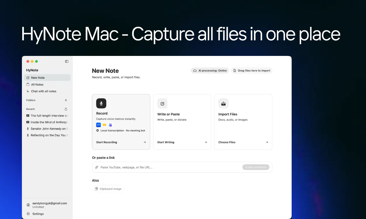 HyNote for Mac screenshot 1